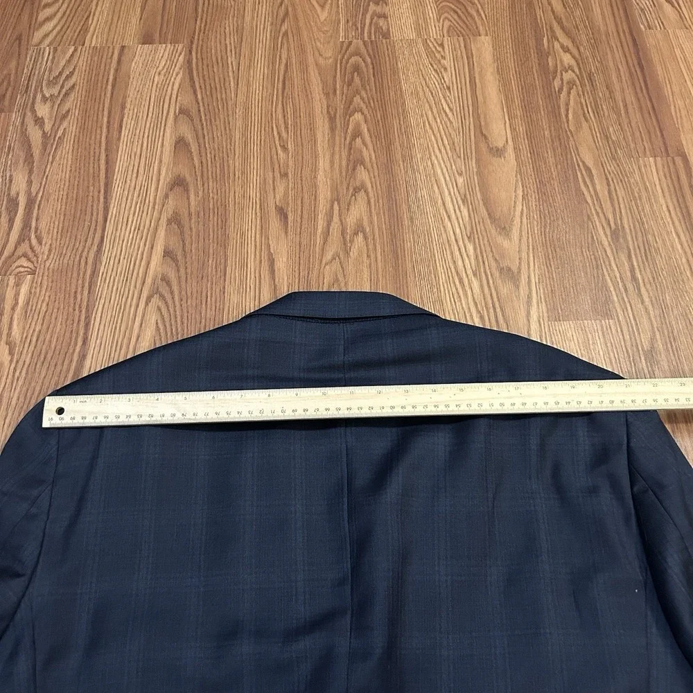 Jos. A. Bank Reserve Tailored Fit Gray Plaid Reda 1865 Sz. 52R Blazer Windowpane
